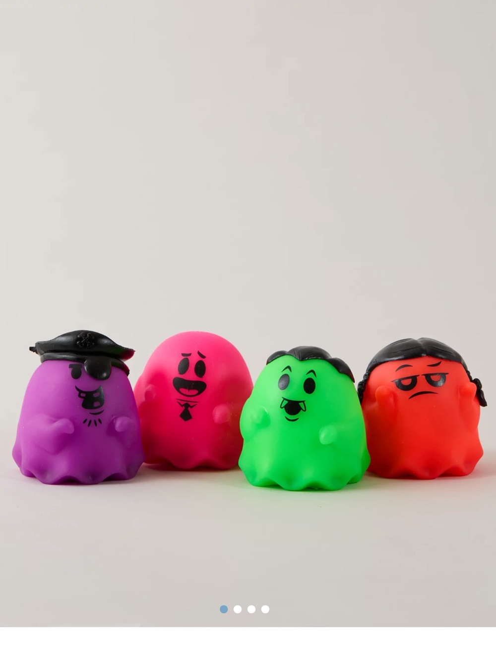Needoh Glowy Ghost Squish Toy - Pink, Purple, Green, or Red